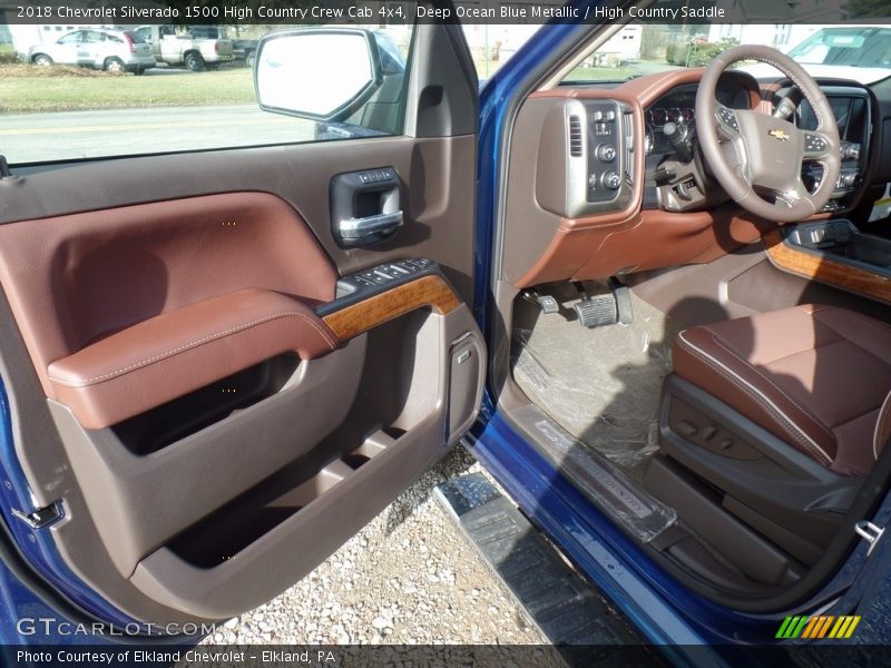 Deep Ocean Blue Metallic / High Country Saddle 2018 Chevrolet Silverado 1500 High Country Crew Cab 4x4