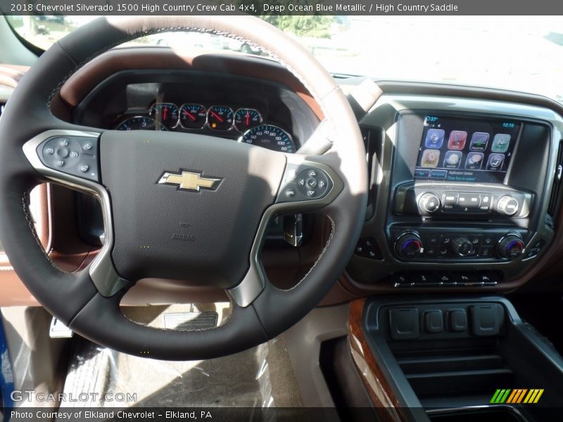 Deep Ocean Blue Metallic / High Country Saddle 2018 Chevrolet Silverado 1500 High Country Crew Cab 4x4