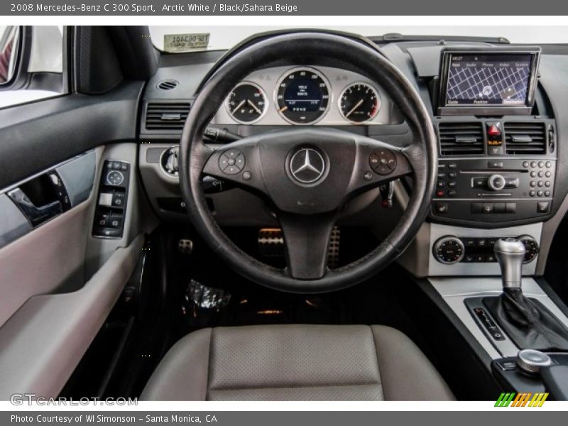 Arctic White / Black/Sahara Beige 2008 Mercedes-Benz C 300 Sport