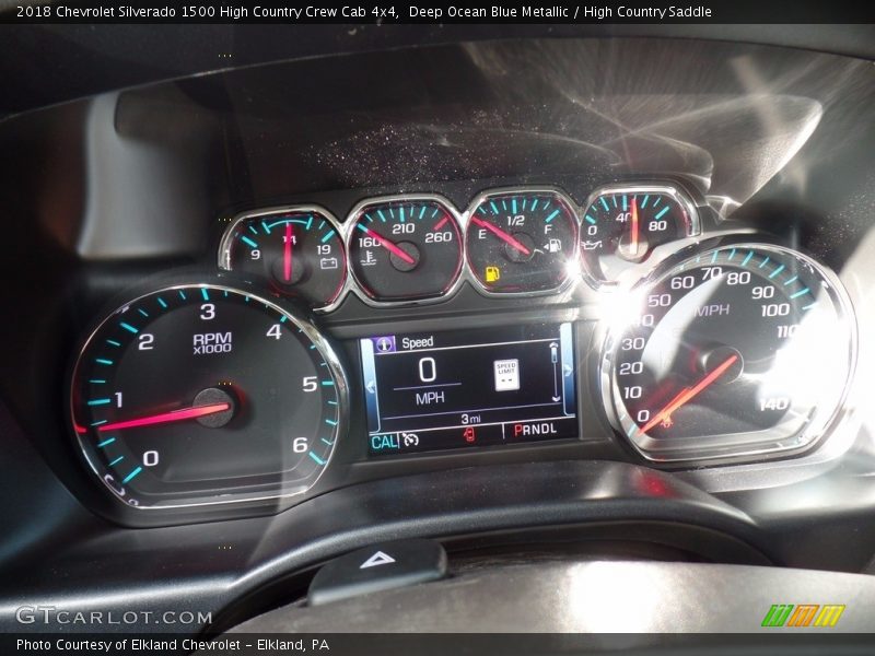 Deep Ocean Blue Metallic / High Country Saddle 2018 Chevrolet Silverado 1500 High Country Crew Cab 4x4