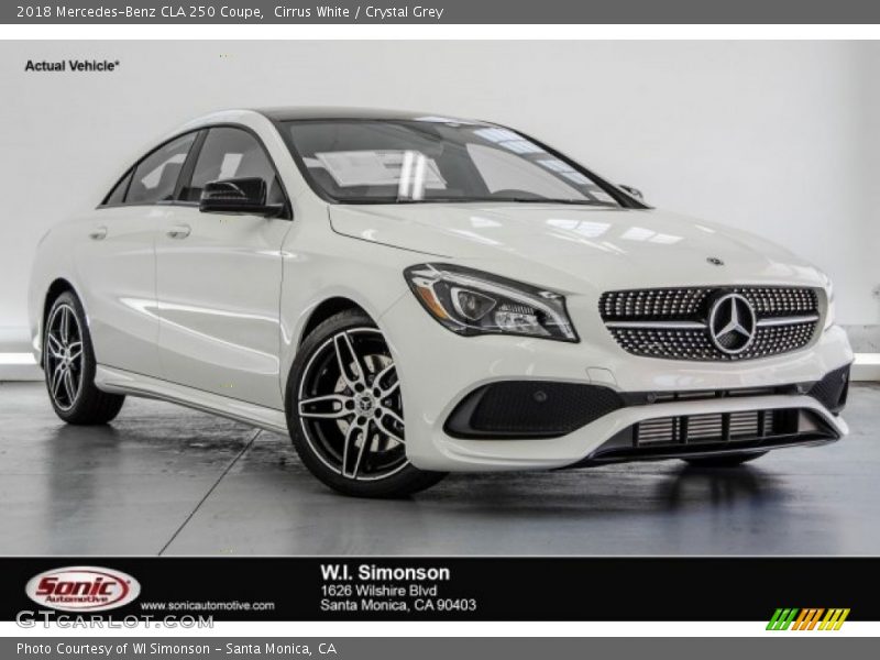 Cirrus White / Crystal Grey 2018 Mercedes-Benz CLA 250 Coupe