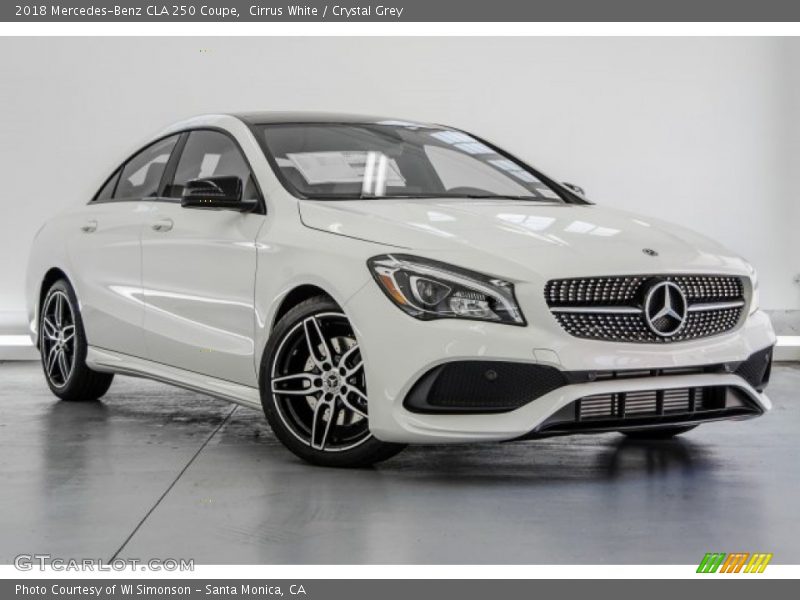 Cirrus White / Crystal Grey 2018 Mercedes-Benz CLA 250 Coupe