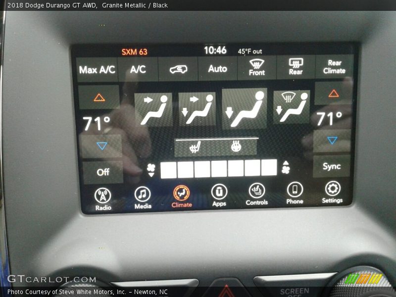 Granite Metallic / Black 2018 Dodge Durango GT AWD
