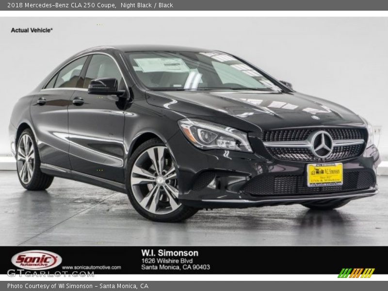 Night Black / Black 2018 Mercedes-Benz CLA 250 Coupe
