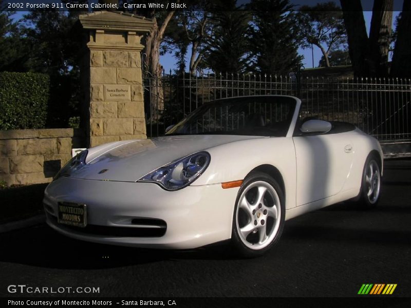 Carrara White / Black 2002 Porsche 911 Carrera Cabriolet