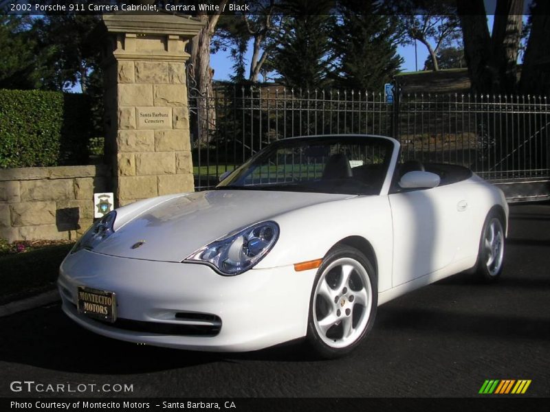 Carrara White / Black 2002 Porsche 911 Carrera Cabriolet