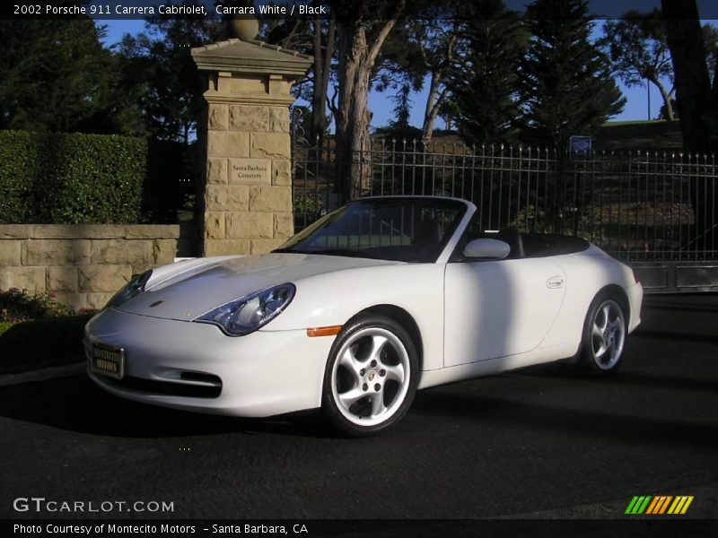 Carrara White / Black 2002 Porsche 911 Carrera Cabriolet