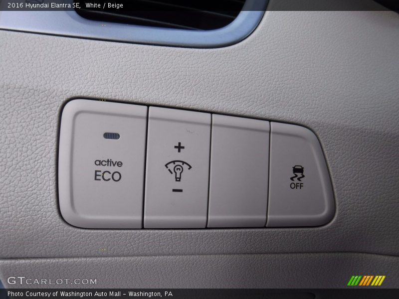 White / Beige 2016 Hyundai Elantra SE