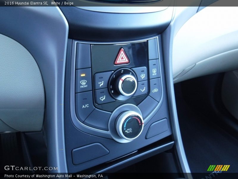 White / Beige 2016 Hyundai Elantra SE