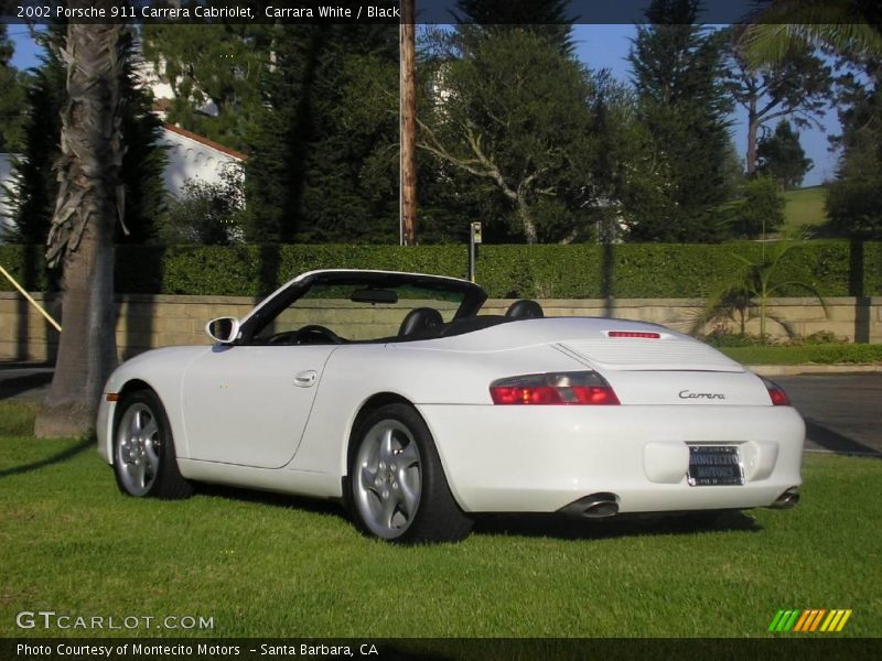 Carrara White / Black 2002 Porsche 911 Carrera Cabriolet