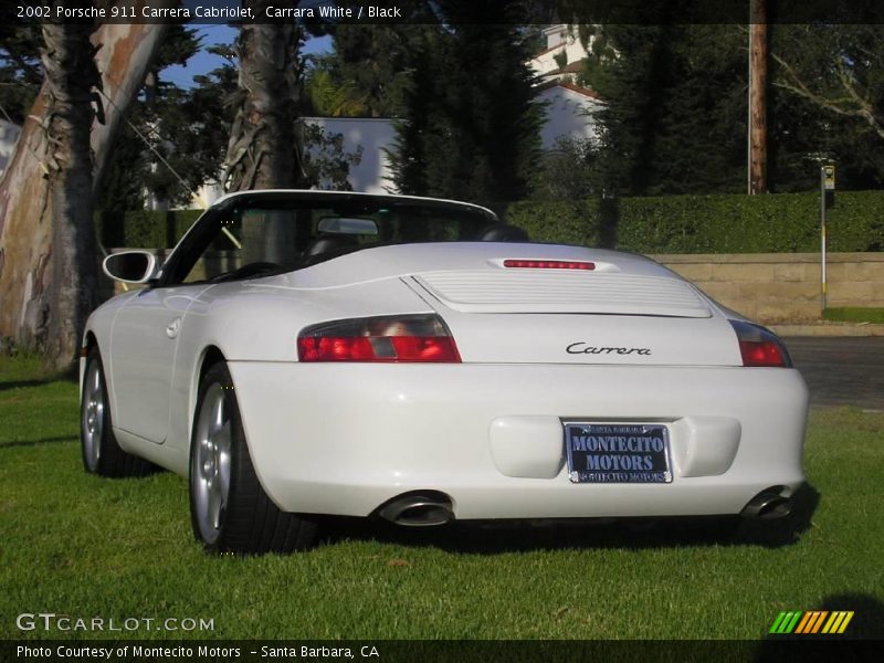 Carrara White / Black 2002 Porsche 911 Carrera Cabriolet