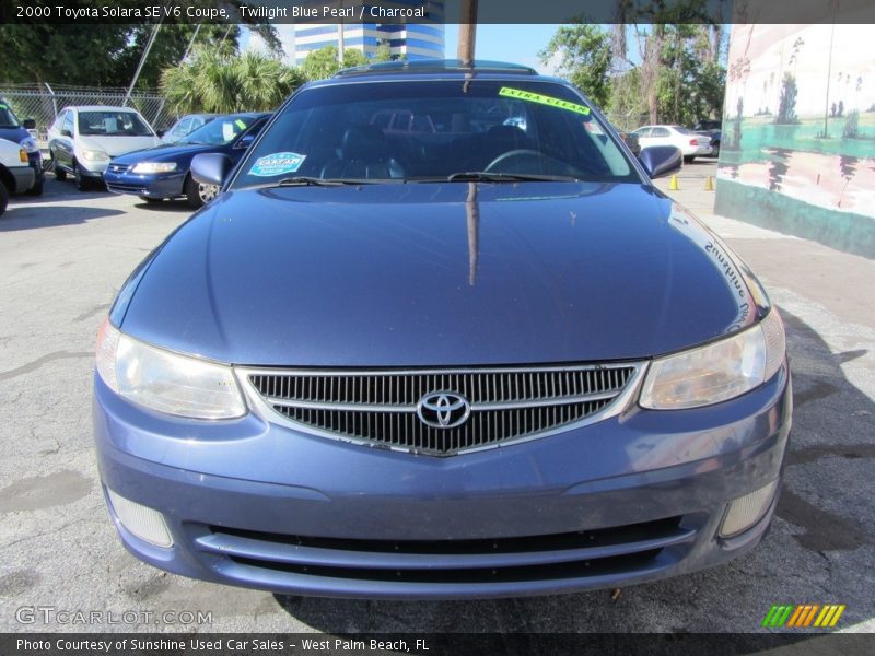 Twilight Blue Pearl / Charcoal 2000 Toyota Solara SE V6 Coupe