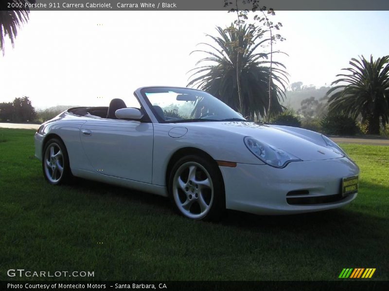 Carrara White / Black 2002 Porsche 911 Carrera Cabriolet