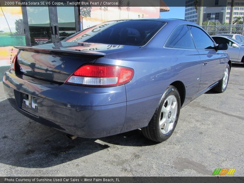 Twilight Blue Pearl / Charcoal 2000 Toyota Solara SE V6 Coupe