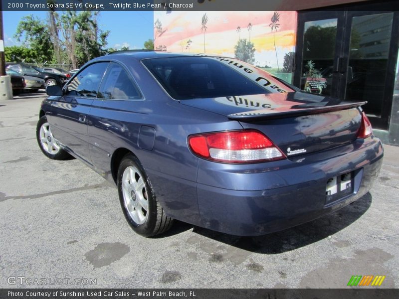 Twilight Blue Pearl / Charcoal 2000 Toyota Solara SE V6 Coupe