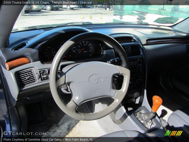 Twilight Blue Pearl / Charcoal 2000 Toyota Solara SE V6 Coupe