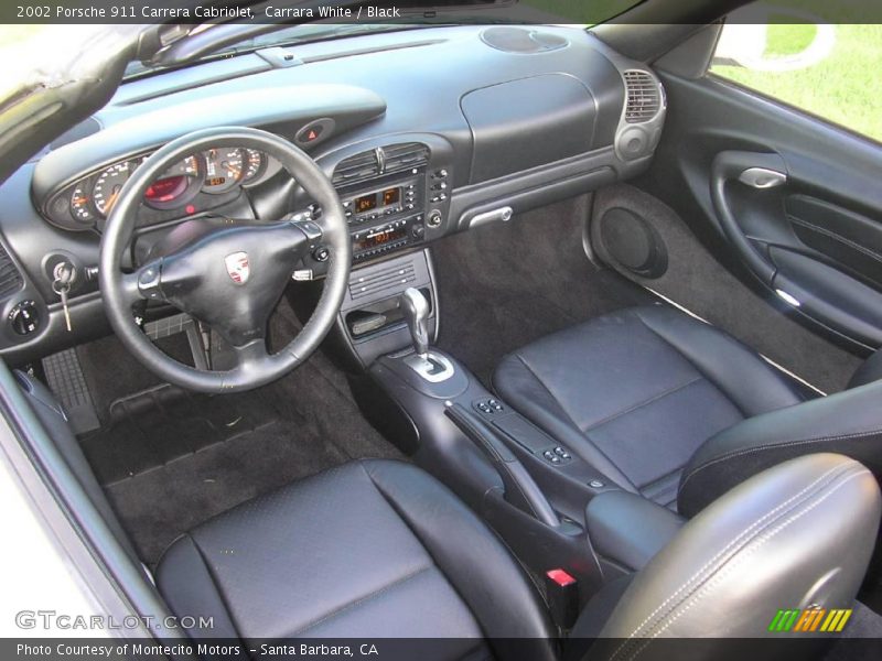 Carrara White / Black 2002 Porsche 911 Carrera Cabriolet