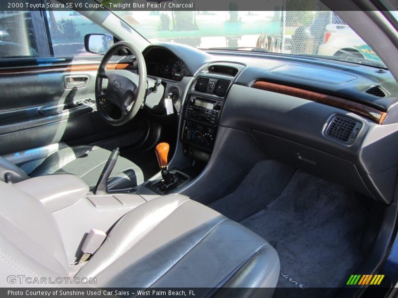 Twilight Blue Pearl / Charcoal 2000 Toyota Solara SE V6 Coupe