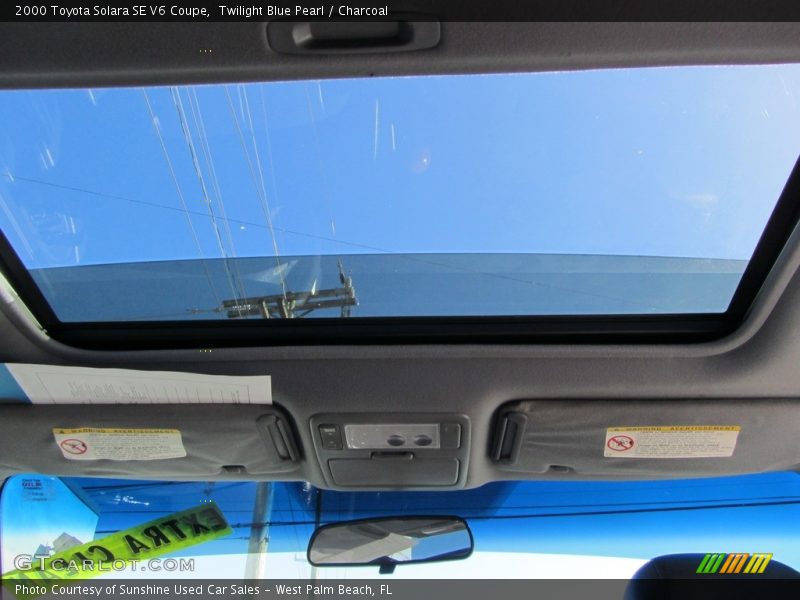 Twilight Blue Pearl / Charcoal 2000 Toyota Solara SE V6 Coupe