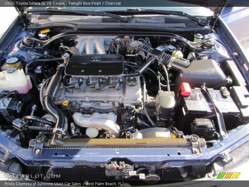 Twilight Blue Pearl / Charcoal 2000 Toyota Solara SE V6 Coupe