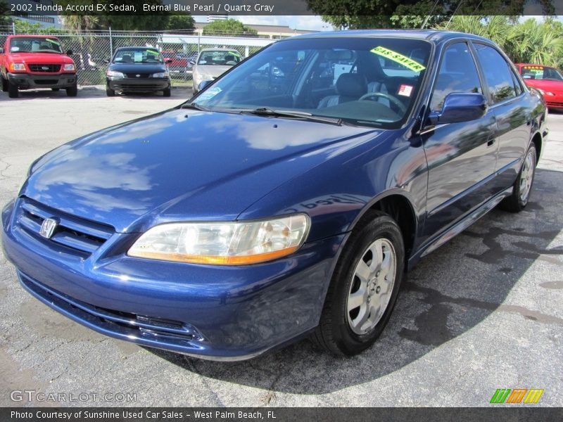 Eternal Blue Pearl / Quartz Gray 2002 Honda Accord EX Sedan