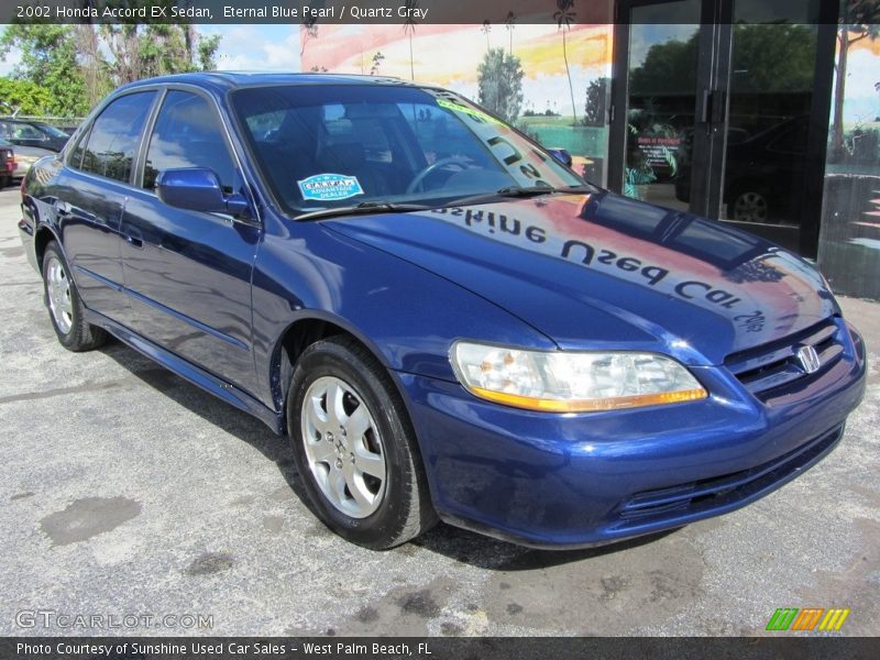 Eternal Blue Pearl / Quartz Gray 2002 Honda Accord EX Sedan