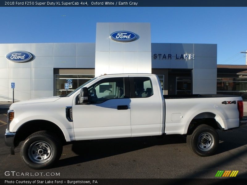 Oxford White / Earth Gray 2018 Ford F250 Super Duty XL SuperCab 4x4