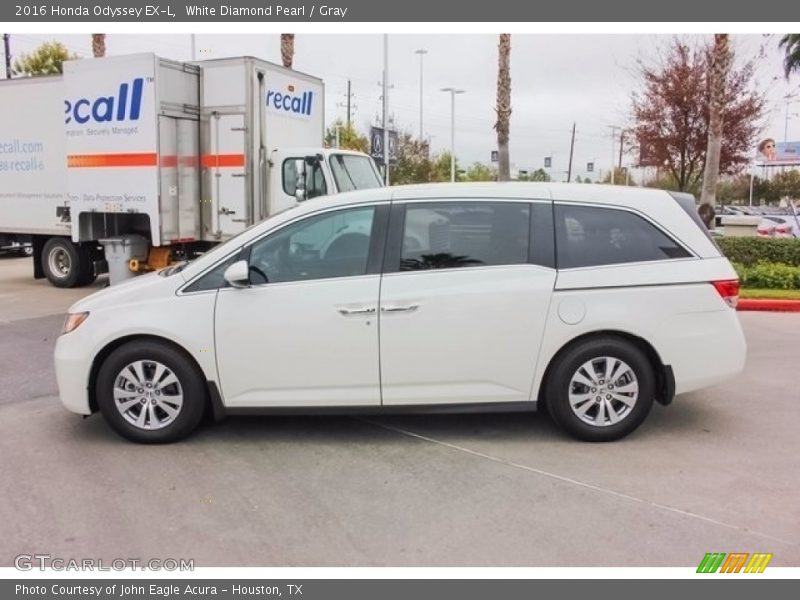 White Diamond Pearl / Gray 2016 Honda Odyssey EX-L