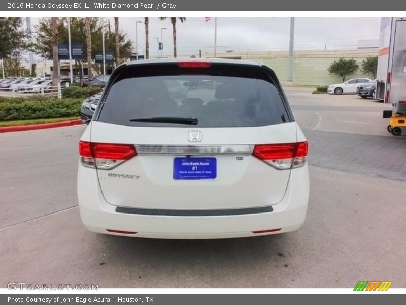 White Diamond Pearl / Gray 2016 Honda Odyssey EX-L