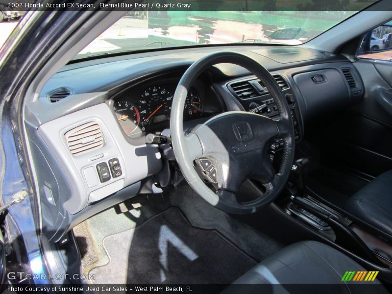 Eternal Blue Pearl / Quartz Gray 2002 Honda Accord EX Sedan