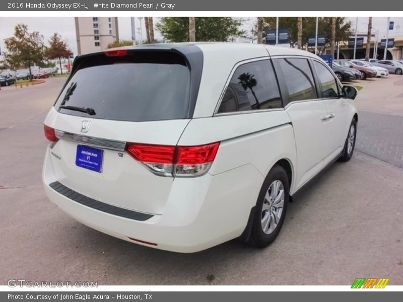 White Diamond Pearl / Gray 2016 Honda Odyssey EX-L