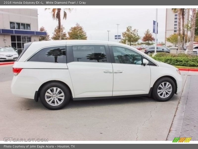 White Diamond Pearl / Gray 2016 Honda Odyssey EX-L
