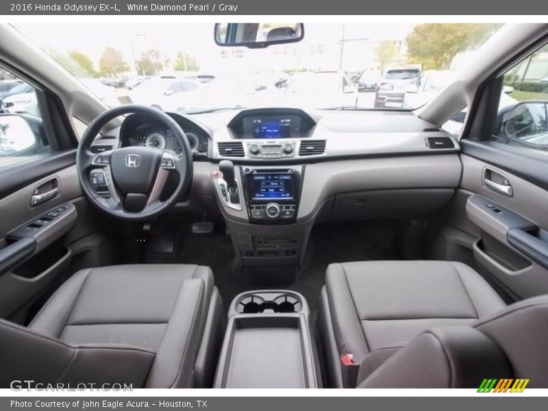 White Diamond Pearl / Gray 2016 Honda Odyssey EX-L