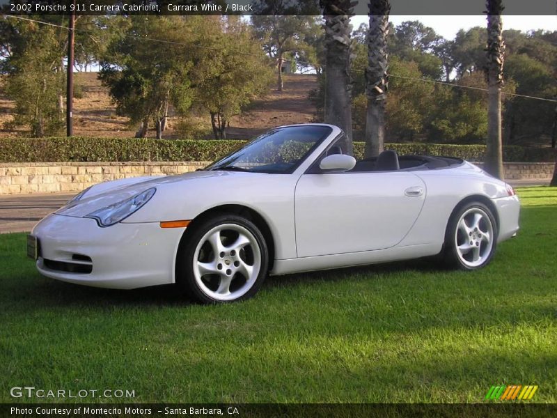 Carrara White / Black 2002 Porsche 911 Carrera Cabriolet