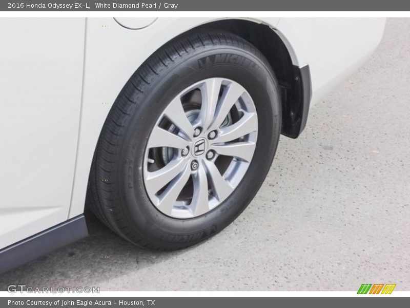 White Diamond Pearl / Gray 2016 Honda Odyssey EX-L