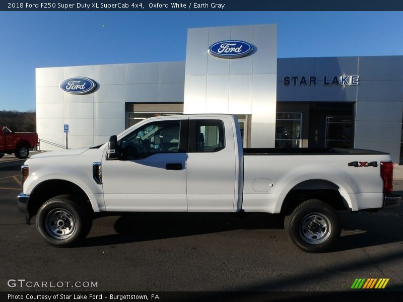 Oxford White / Earth Gray 2018 Ford F250 Super Duty XL SuperCab 4x4