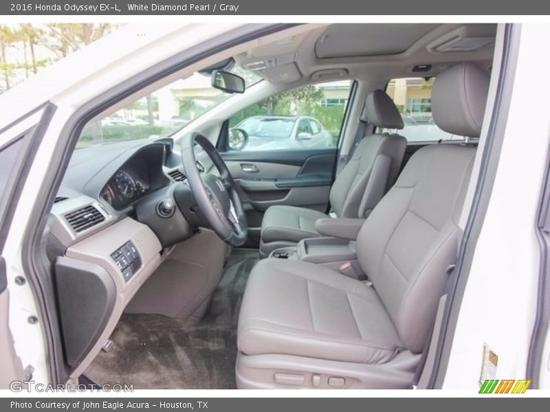 White Diamond Pearl / Gray 2016 Honda Odyssey EX-L