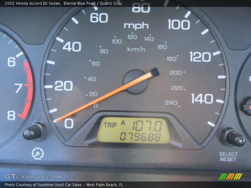 Eternal Blue Pearl / Quartz Gray 2002 Honda Accord EX Sedan