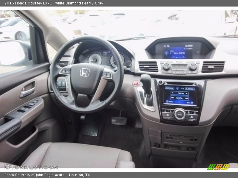 White Diamond Pearl / Gray 2016 Honda Odyssey EX-L