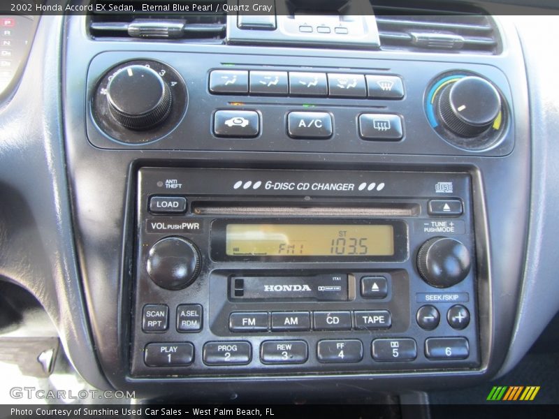 Eternal Blue Pearl / Quartz Gray 2002 Honda Accord EX Sedan