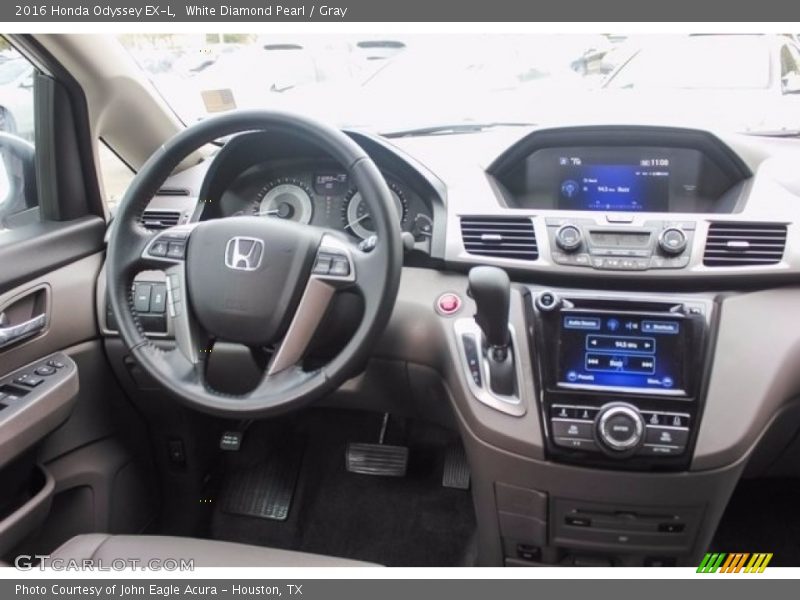 White Diamond Pearl / Gray 2016 Honda Odyssey EX-L