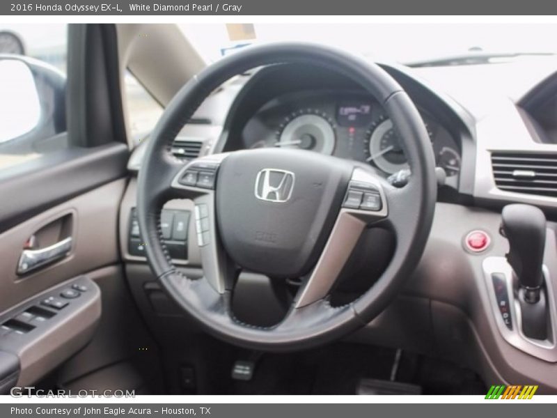 White Diamond Pearl / Gray 2016 Honda Odyssey EX-L