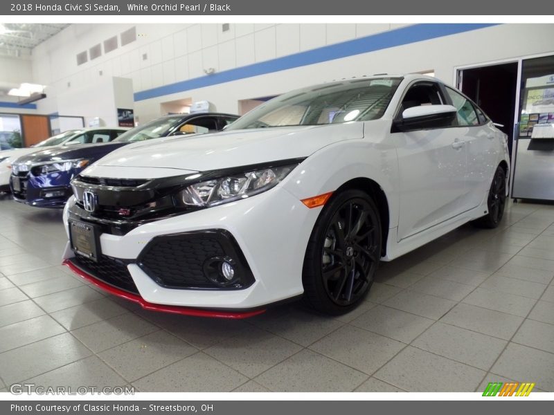 White Orchid Pearl / Black 2018 Honda Civic Si Sedan