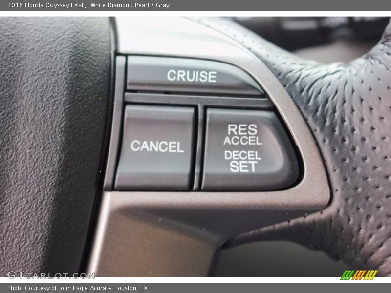 White Diamond Pearl / Gray 2016 Honda Odyssey EX-L