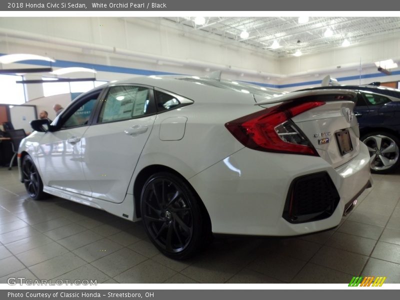 White Orchid Pearl / Black 2018 Honda Civic Si Sedan