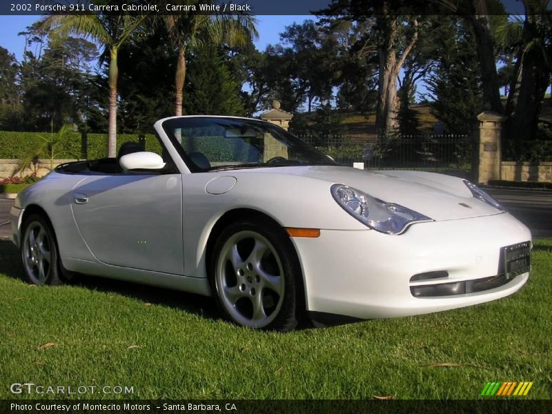 Carrara White / Black 2002 Porsche 911 Carrera Cabriolet