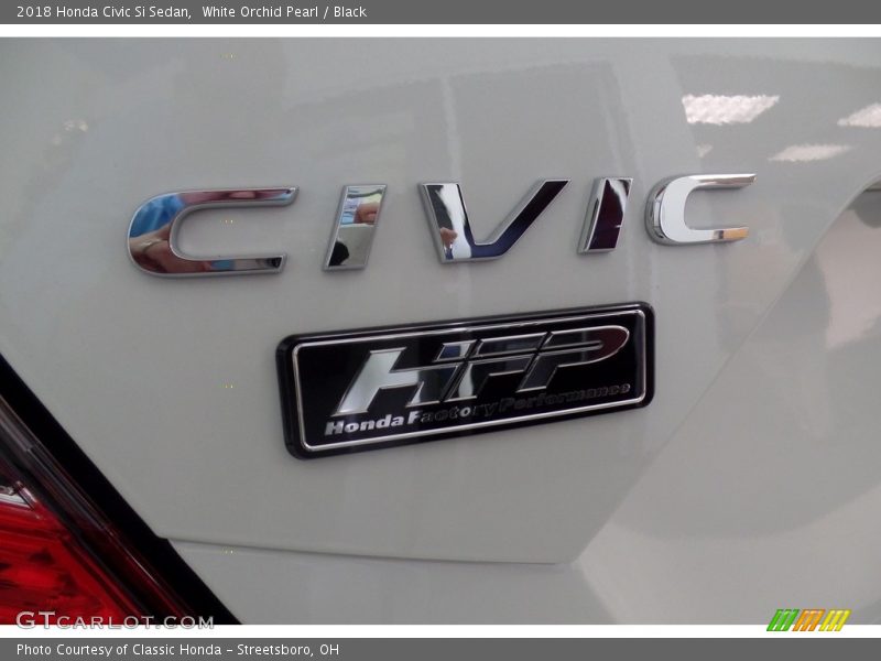 White Orchid Pearl / Black 2018 Honda Civic Si Sedan