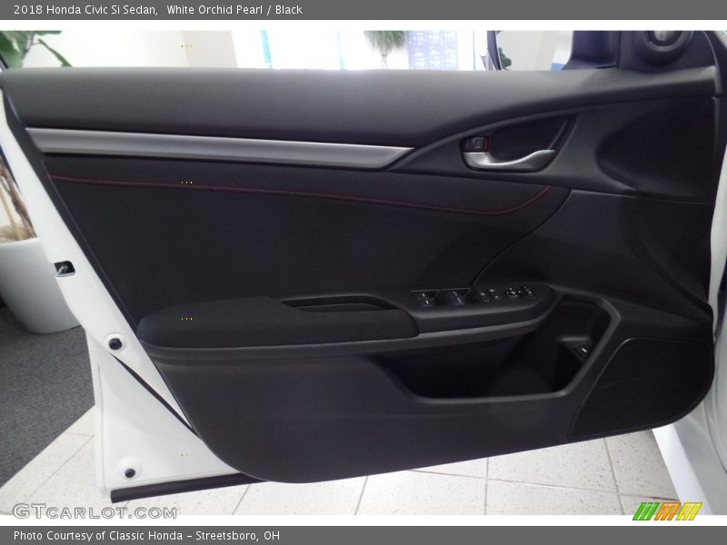 White Orchid Pearl / Black 2018 Honda Civic Si Sedan