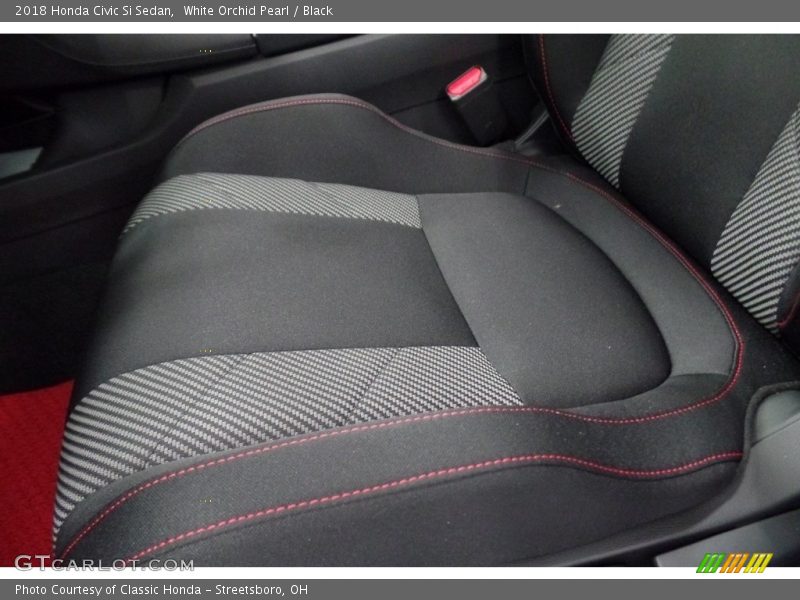 White Orchid Pearl / Black 2018 Honda Civic Si Sedan