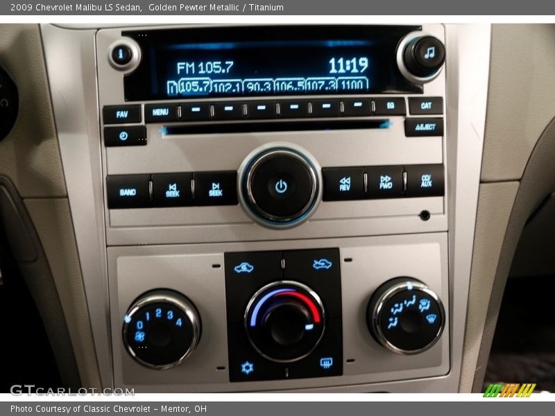 Golden Pewter Metallic / Titanium 2009 Chevrolet Malibu LS Sedan